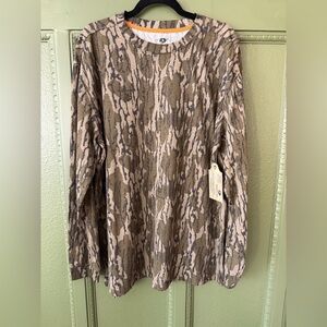 Mossy Oak Camouflage Shirt with Orange Trim